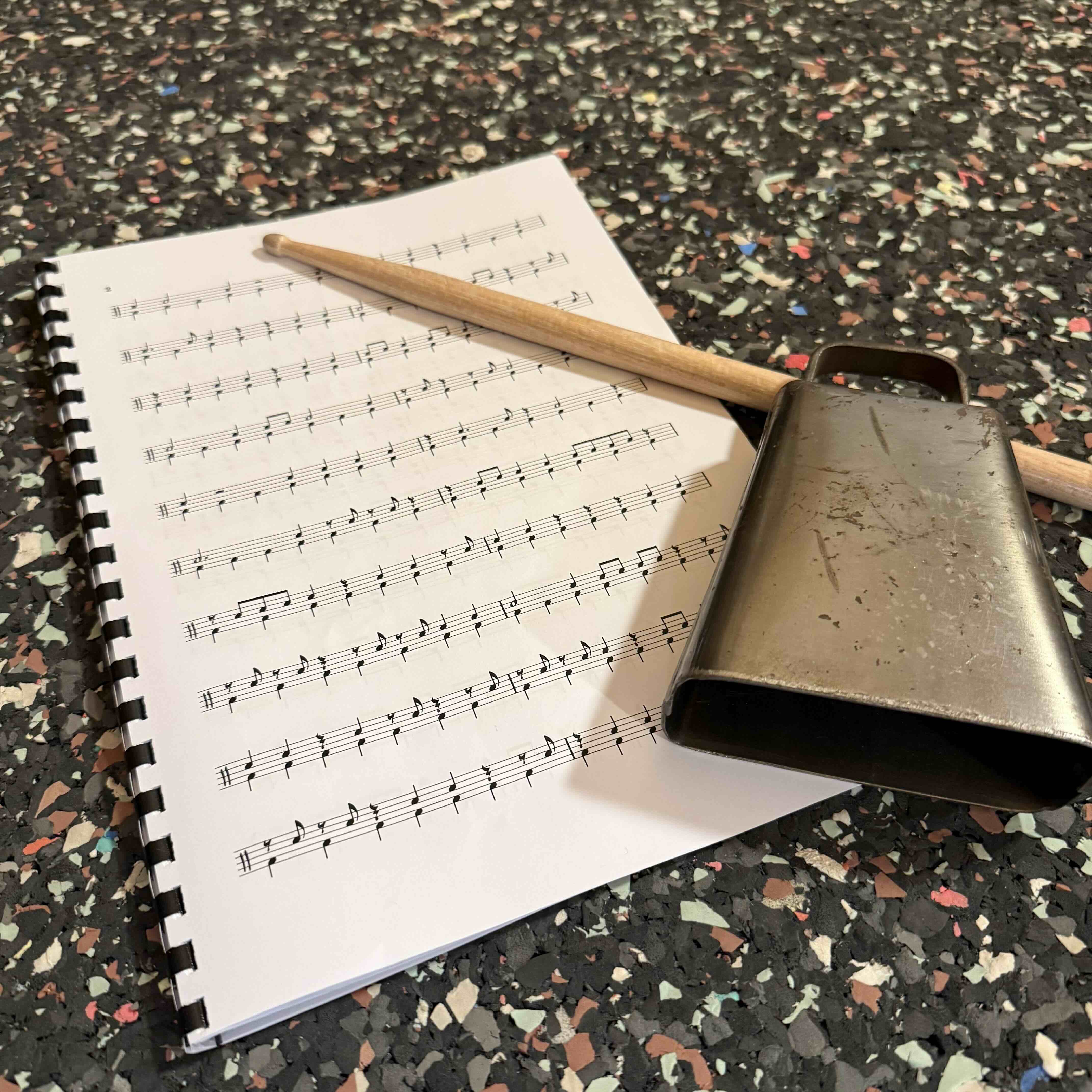 Playing a musical phrase from the book